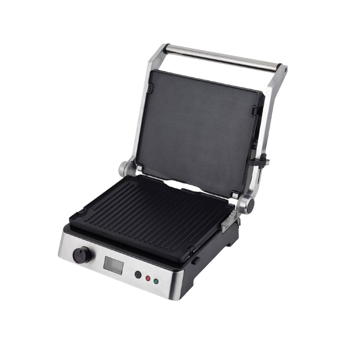 Comment puis-je empêcher la viande de coller à la plaque de grill lors du grillade sur un gril à contact plat?